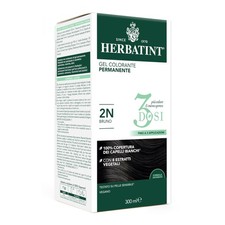 Herbatint Gel Colorante Permanente 3dosi - 300ml, 2N Bruno, Senza Ammoniaca, per