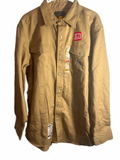 Carhartt FR Snap-Front Work Shirt NFPA 2112 HRC 2 Beige Tan Large Regular