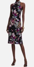 Elie Tahari Women's Black Aldana Sequin Midi Dress Size 14