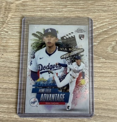 2025 TOPPS CHROME UPDATE HOME FIELD ADVANTAGE #41 ROKI SASAKI DODGERS ROOKIE RC 