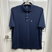 Johnnie-O Mens 1XLT Performance Golf Polo Blue Shirt Embroidered Logo Activewear