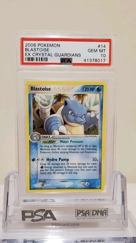 PSA 10 - Blastoise 14/100 - Crystal Guardians - Regular Non Holo GEM MINT