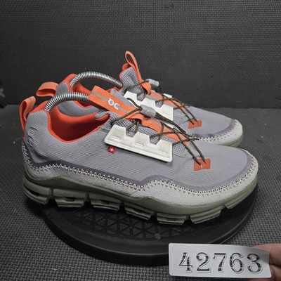 On Cloudaway Shoes Mens Size 9 Gray Orange Walking Low Top Sneakers Athletic