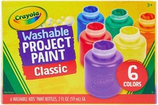 Crayola Washable Kids Paint, 6 Count, Assorted Colors 54-1204 