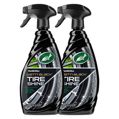 Turtle Wax Wet'N Black Ultra Wet Long Lasting Tire Shine 23 Fl Oz (2 Pack)