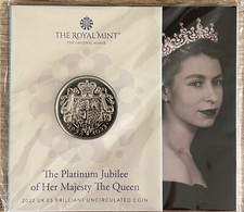 2022 £5 Platinum Jubilee HM The Queen Five Pound Coin Royal Mint Pack Sealed