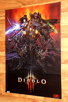Diablo III 3 Blizzard Entertainment PS3 PS4 Xbox One Very Rare Poster 75x53cm