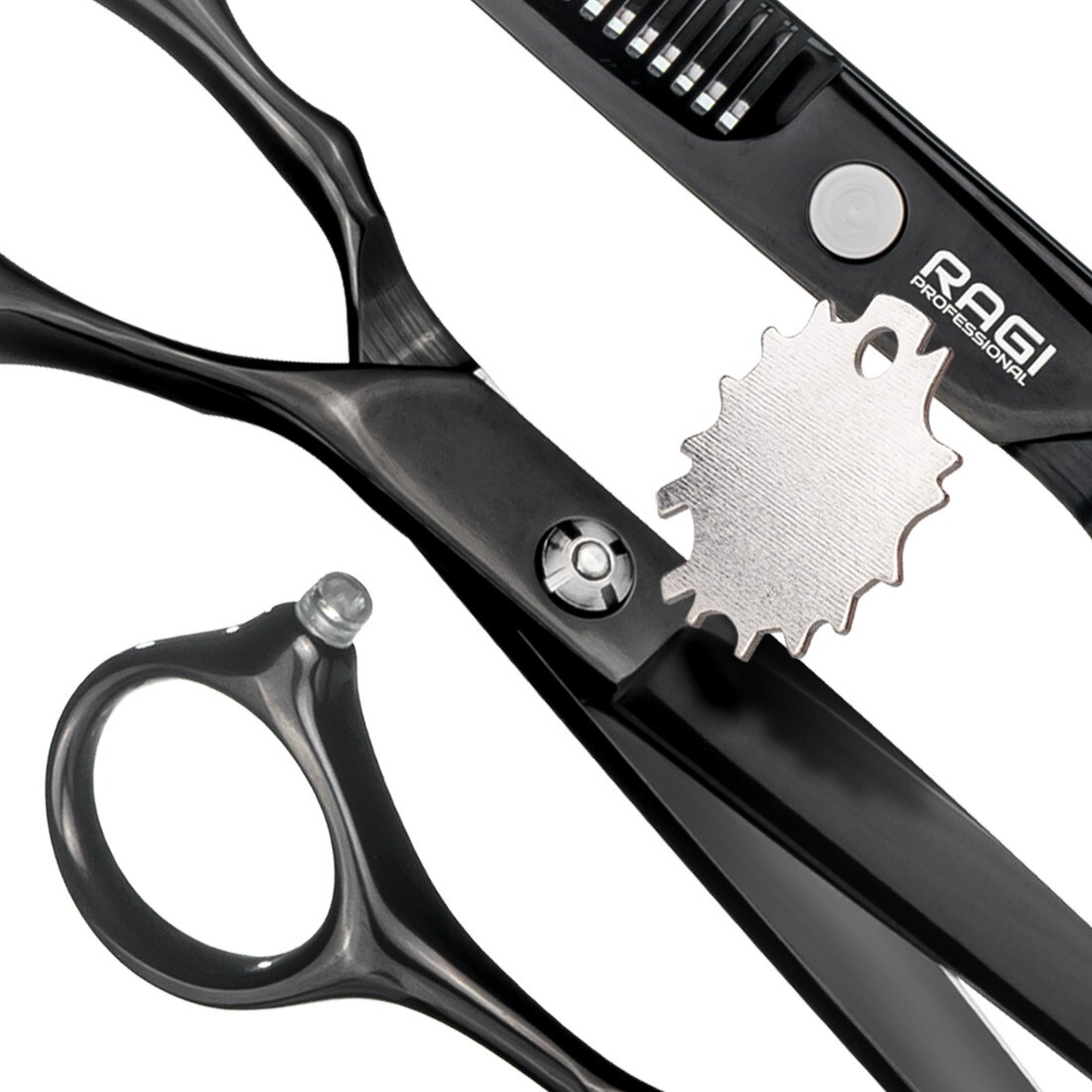 Set Forbici Accessori per Cani Set con Forbici per Sfoltire e Forbici per Cani Nero RAGI foto 3