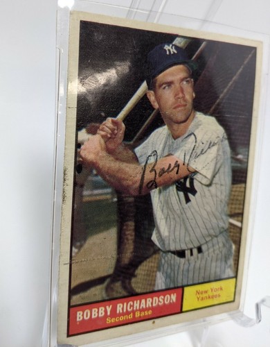 Bobby Richardson 1962 Topps # 180 - Autograph - MLB Baseball Yankees Card - Picture 4 of 4