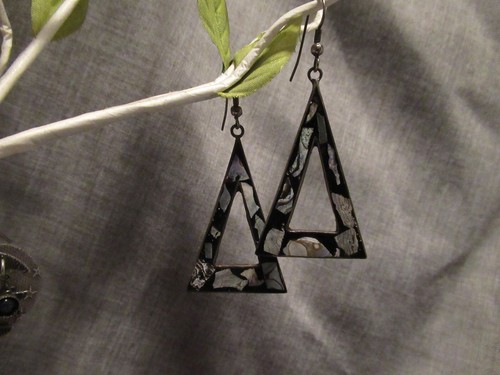 VINTAGE ABALONE/SHELL INLAY EARRINGS - MEXICO | eBay