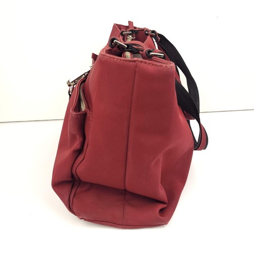 DKNY Red Nylon Tote Shoulder Bag Purse – Zip Top, Pockets, Lightweight - Picture 3 of 24