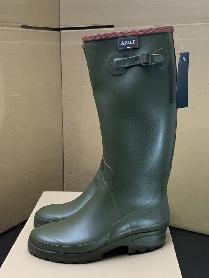 bottes de pluie Aigle Arnay caoutchouc Kaki - Photo 1/4