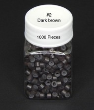 Silicone Lined Micro Rings Link Crimp Beads for Feather Hair Extension 1000 Pcs
