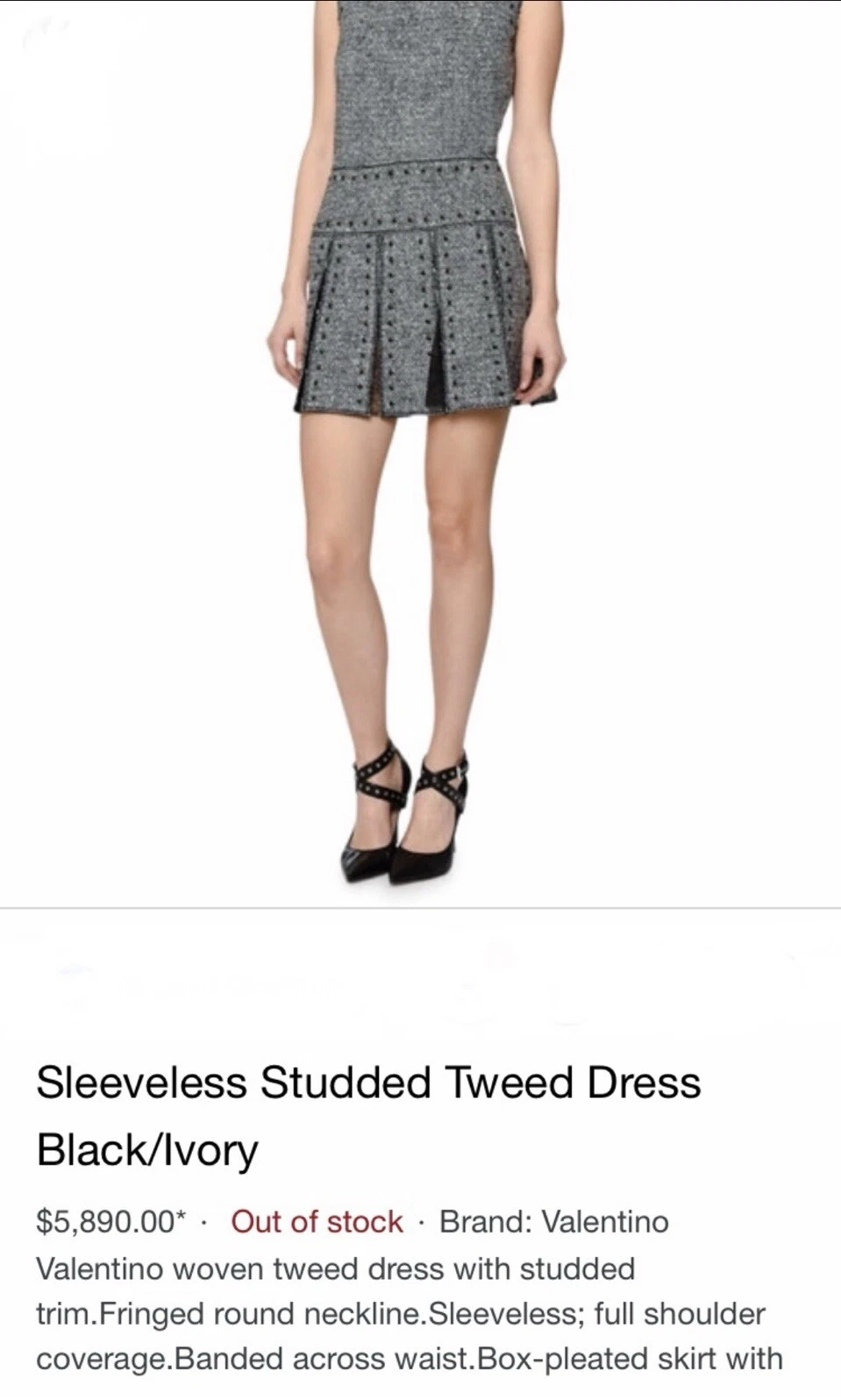 Abito senza maniche in tweed Valentino US 6 ...usa $ 5800 RT