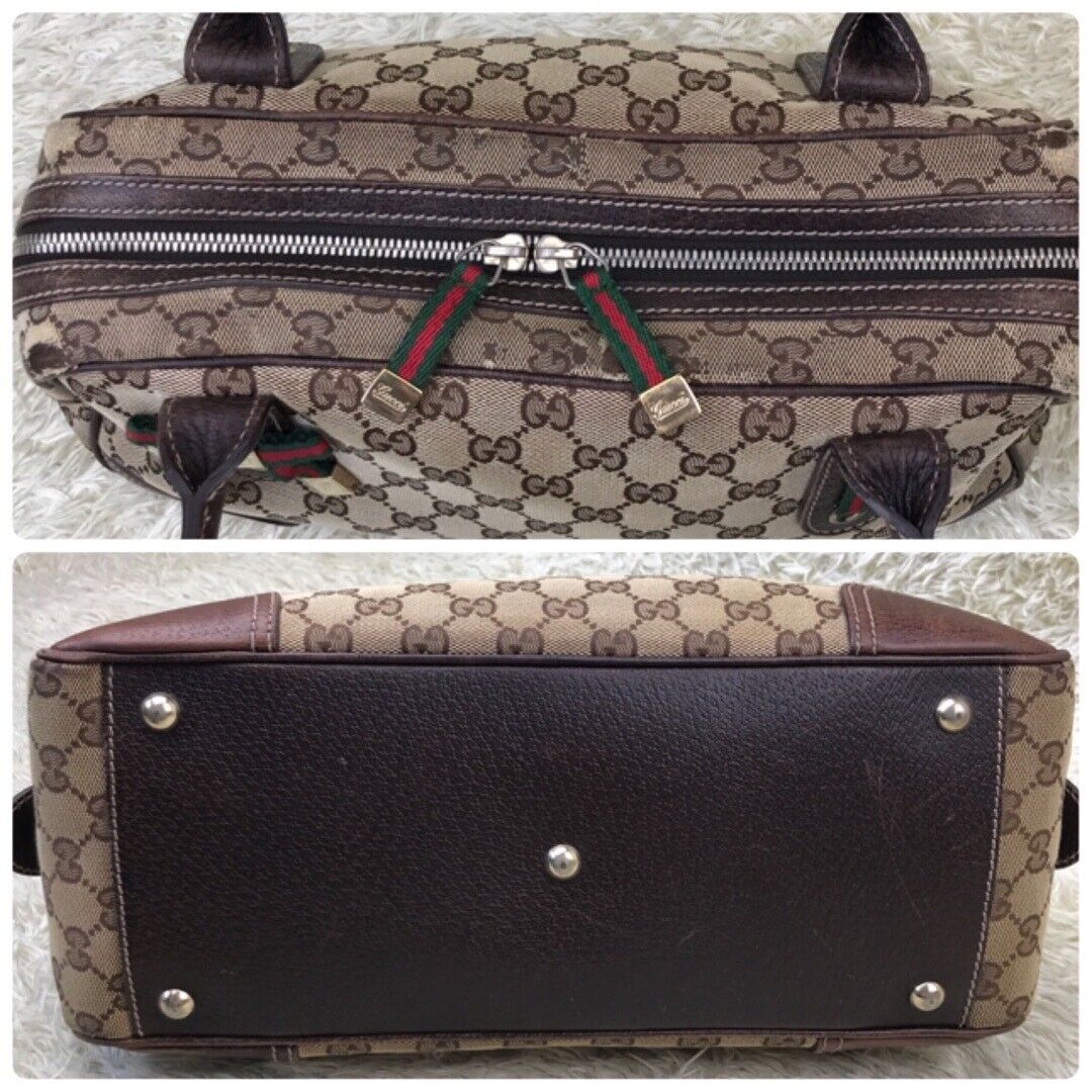 Gucci Sherry Line Mini Boston Bag Gg Pattern Canv… - image 5