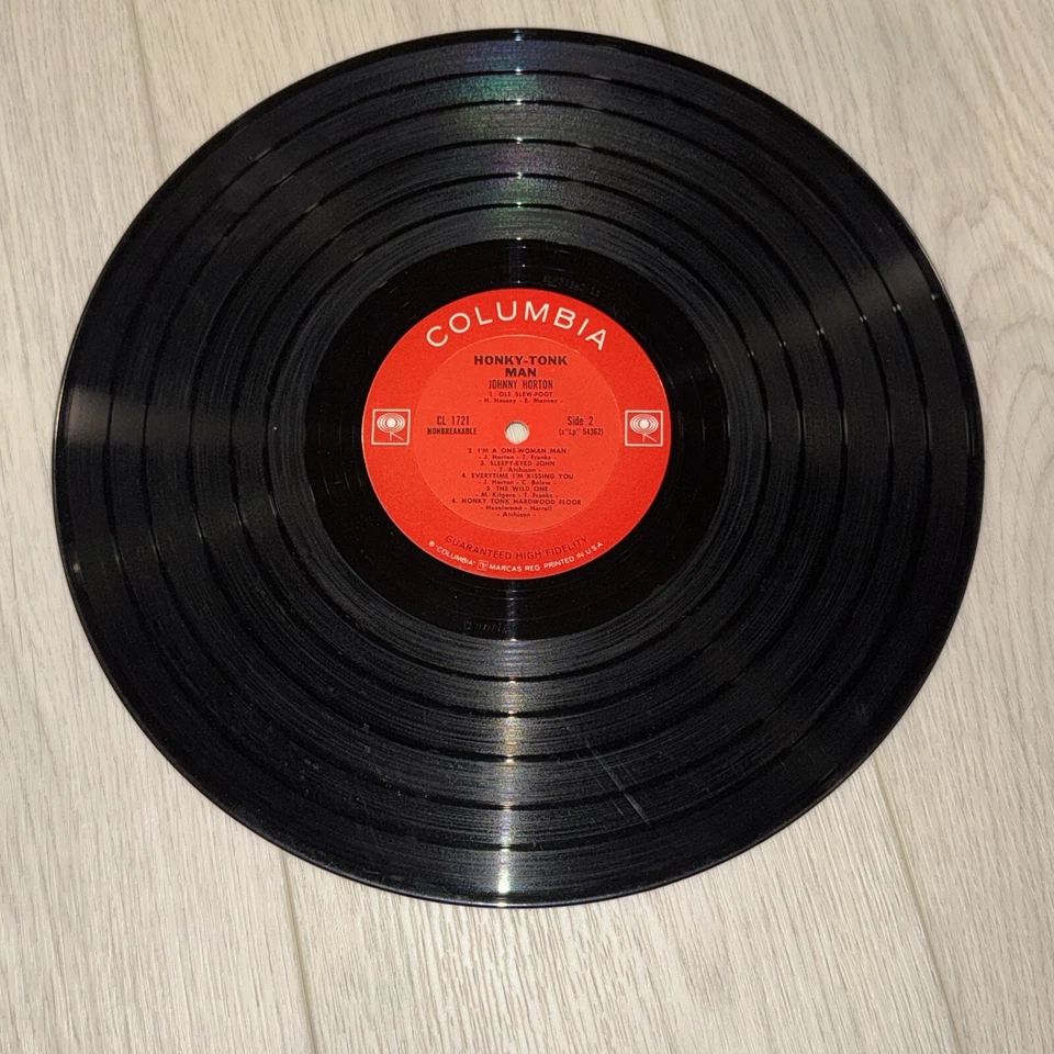Johnny Horton Honky-Tonk Man by Columbia Records 33rpm VINYL LP - Image 4 of 4