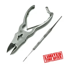 HEAVY DUTY THICK TOE NAIL CLIPPER CUTTER + DUAL SIDED NAIL FILE PODIATRY TOOLS