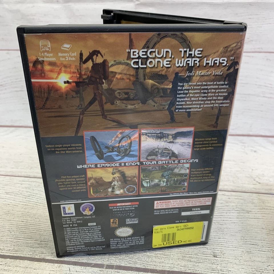 Star Wars The Clone Wars Nintendo GameCube Video Game CIB - Image 3 of 4