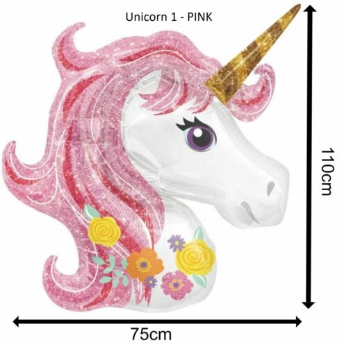 Foil Unicorn Balloon GIANT 1M+ Large Kids Birthday Party Helium Decoration Love - Picture 5 of 6