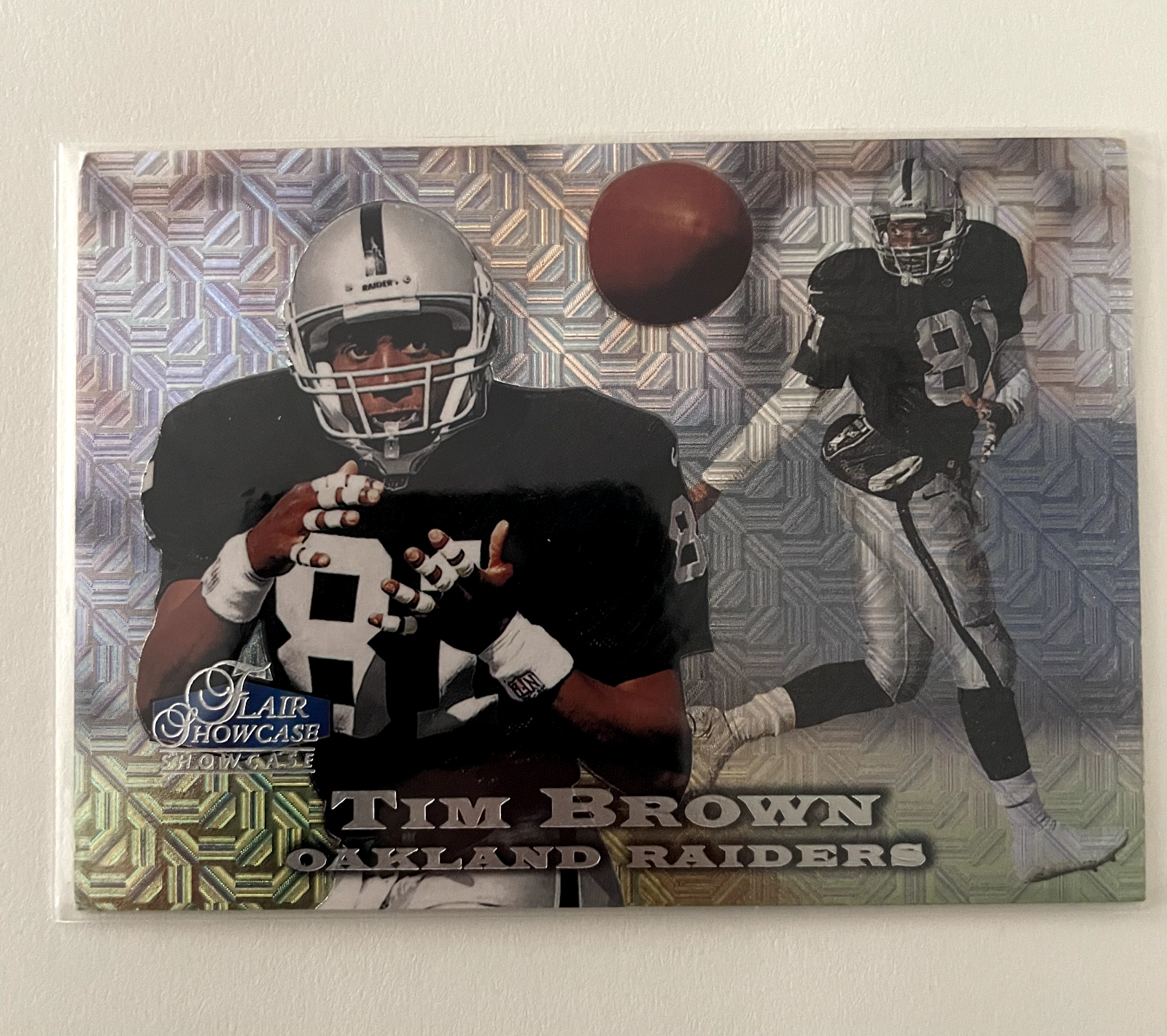 Tim Brown 1998 Flair Showcase fila 0 #809 1000 sedile #53 Oakland Raiders WR HOF