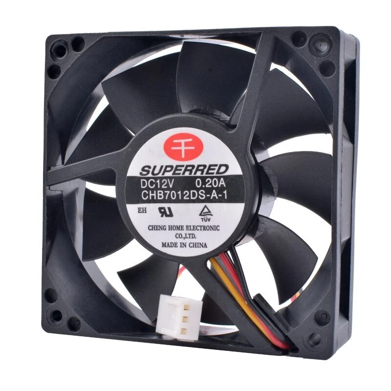 CHB7012DS-A-1 7cm 70mm fan 70x70x20mm DC12V 0.20A 3pin 3600rpm Axial flow fan - Image 4 of 4