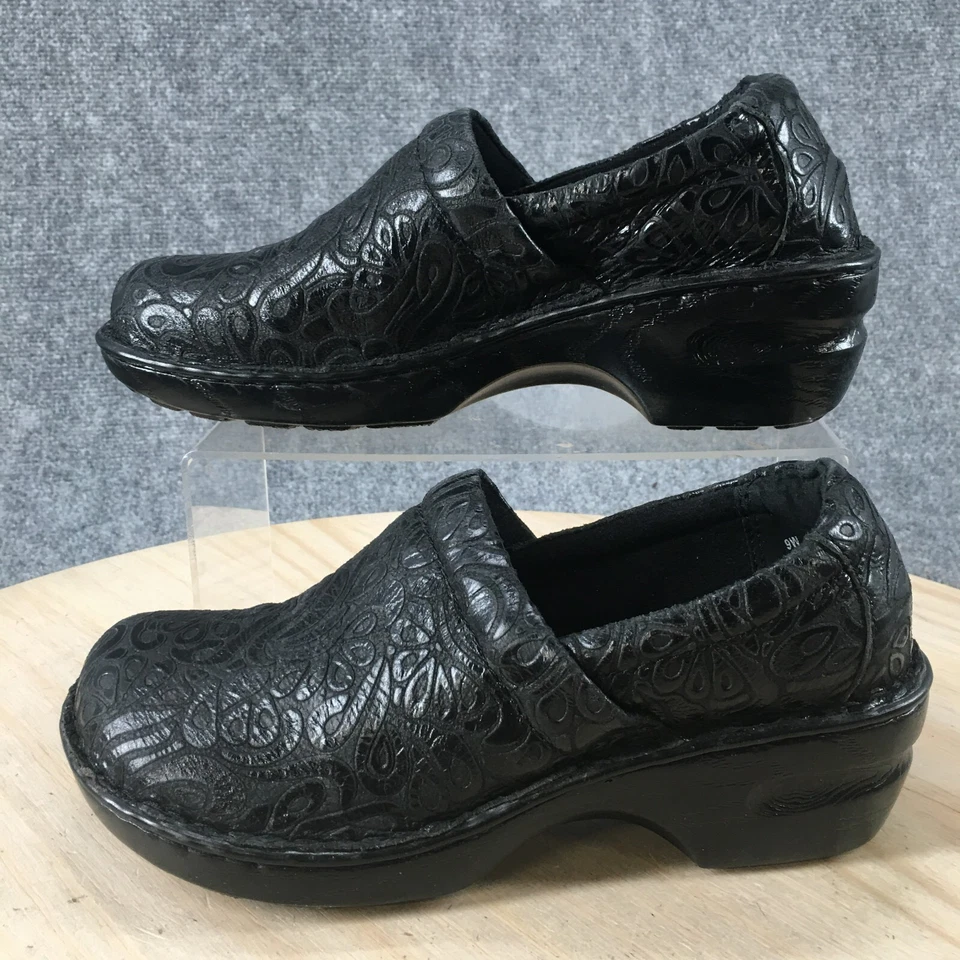 Zapatos BOC Born Concept para mujer 9W cachemira zueco en relieve cuero negro BC3630 Foto 2 de 4