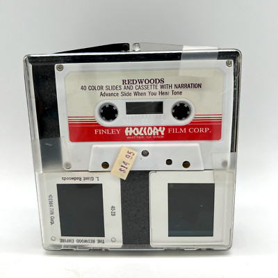 Vintage REDWOODS Trees 40 Color Slides And Cassette with Narration - 1984