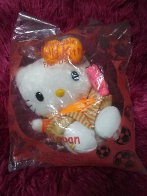 Hello Kitty Reversible Plush McDonald's FIFA 2002 Japan Mc Fish