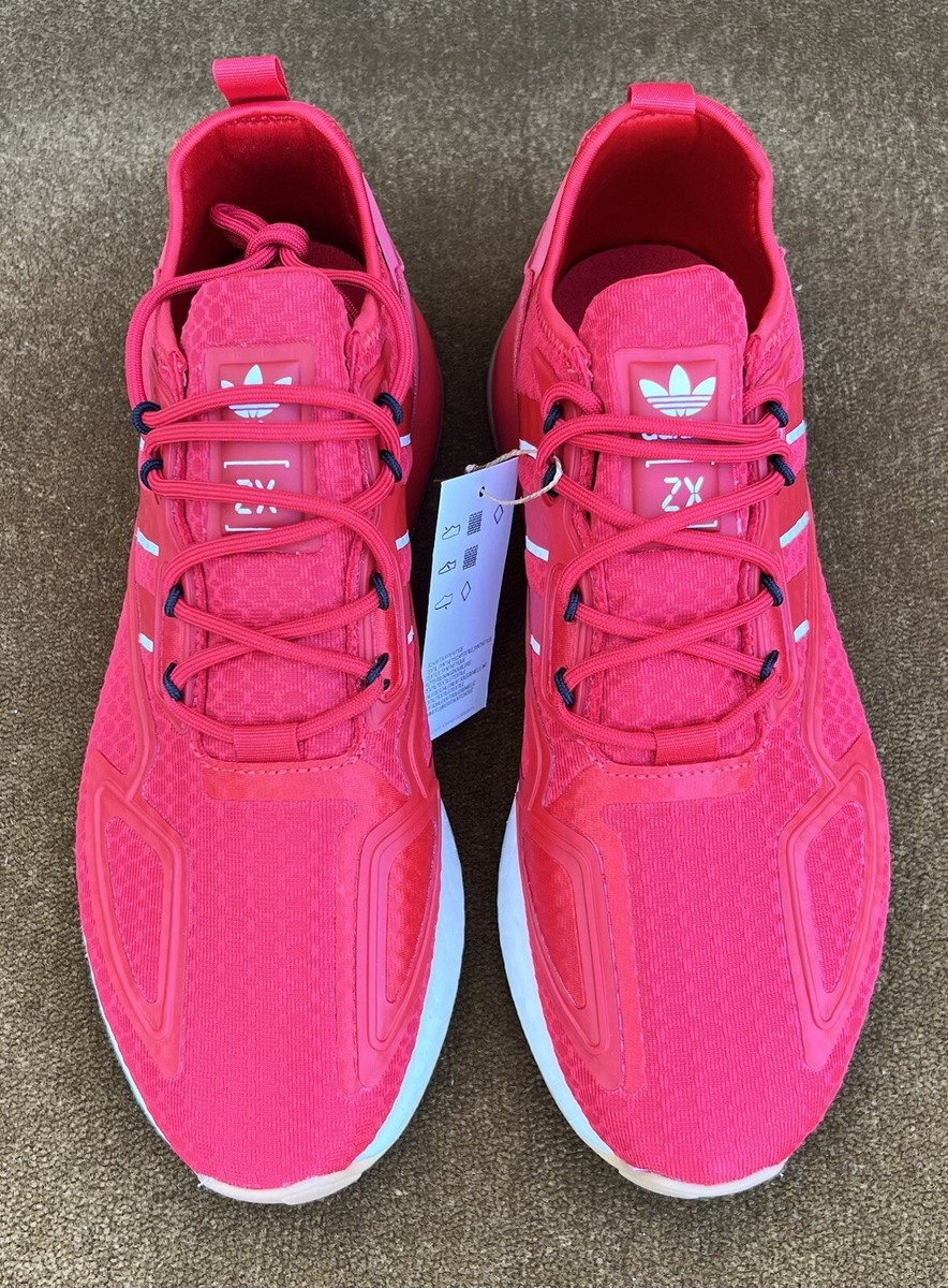 Scarlet ⑅*. adidas Men's Shoes ZX 2K Boost Scarlet Gum (Red) 9.5 US Size