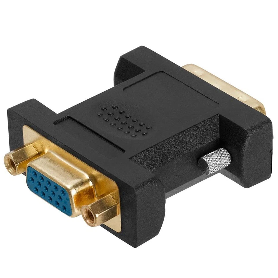 DVI-I Dual Link Male to VGA Female Monitor Video Adapter Converter Gold Plated - Image 2 of 2