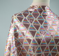 Jupe De Costumes En Sequins En Triangle Tulle Pour Femmes Robe Tissu 1 M