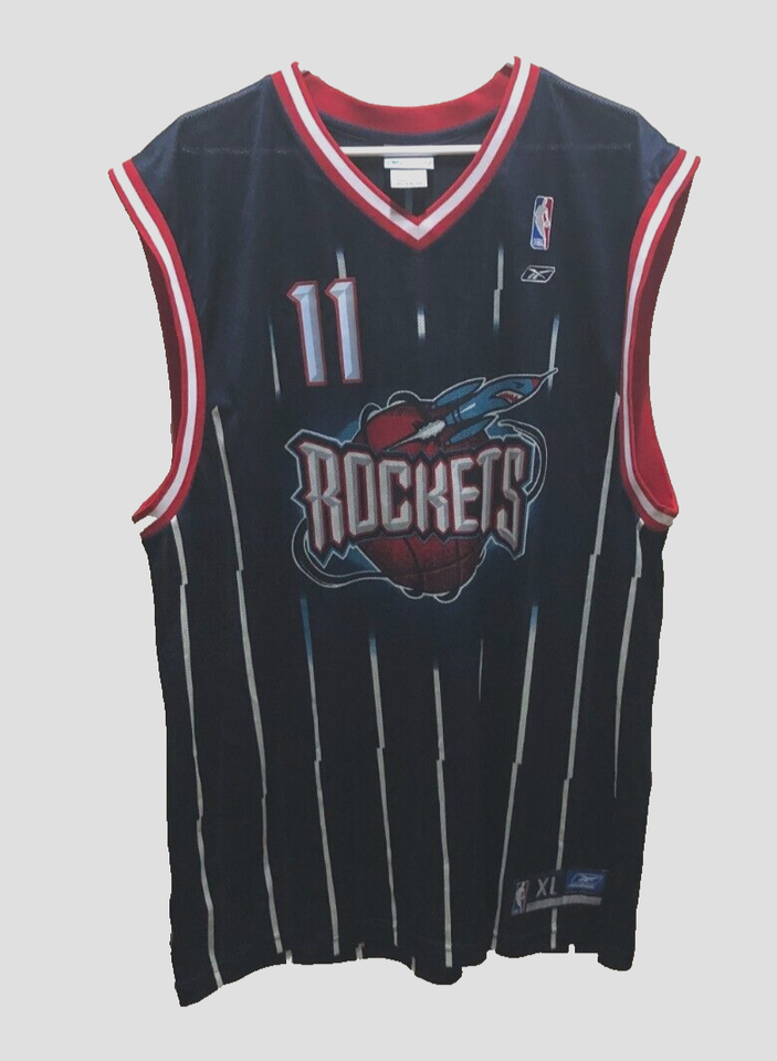 Yao Ming 11 Houston Rockets NBA Vintage 90s Reebok Blue Basketball