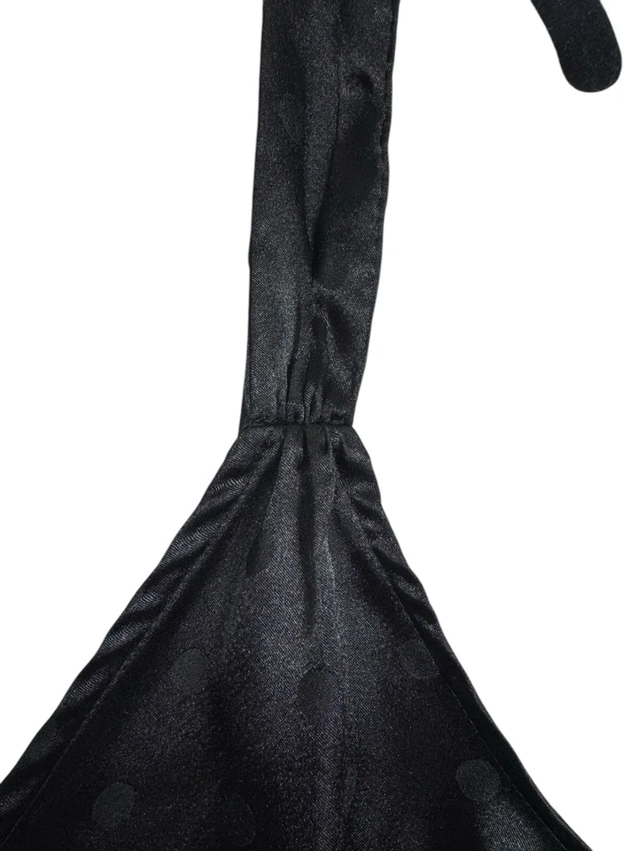 Old Navy Women's XXL Babydoll Cami Top Black Polka Dot Satin Goth Witchy - Image 4 of 4