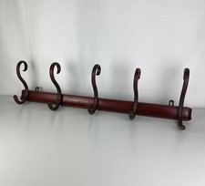 Sublime Porte manteau mural en bois courbé, 5 patères, Thonet, Wien 1920 