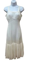 Vintage Rogers Run Proof Tricot Nylon Accordion Pleat Full Dress Slip Size 34