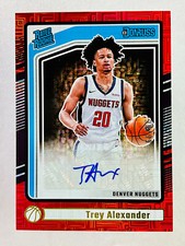 2024-25 Panini Donruss Choice Trey Alexander RC AUTO MOJO Red /99