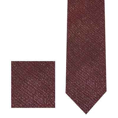 Mens Design Neck Tie & Hanky Pocket Square Set Medium Width 2.75 In