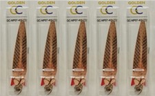 NP07-40003  5 x 28g TOBY TOBIX Type Salmon Pike Lure Spinners Copper