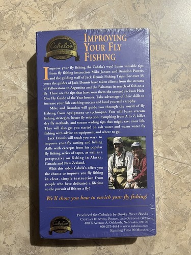 Cabela's: Improving Your Fly Fishing VHS tape Brand New And Sealed - Picture 2 of 2