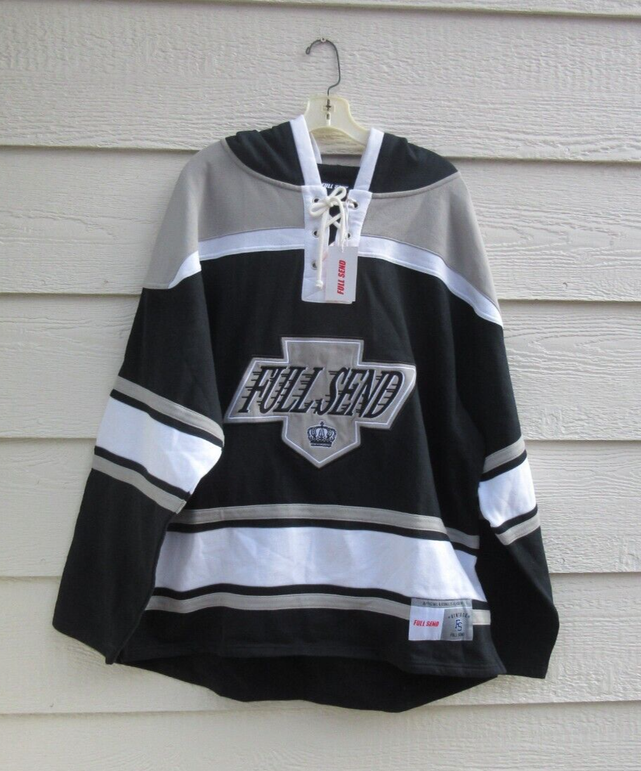 Vintage FS Full Send Nelk Boys Hockey Hoodie Pullover Size XL