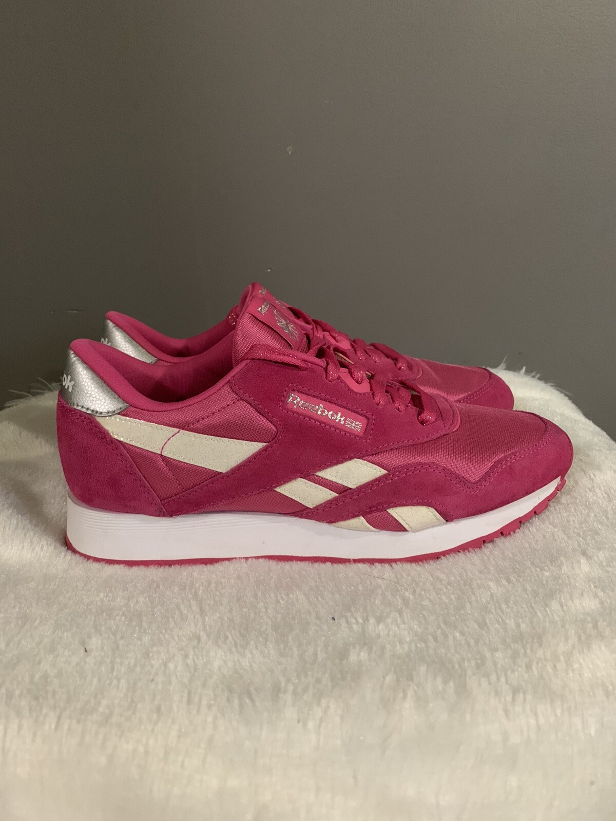 Reebok Mens Pink Classic Nylon Brights 