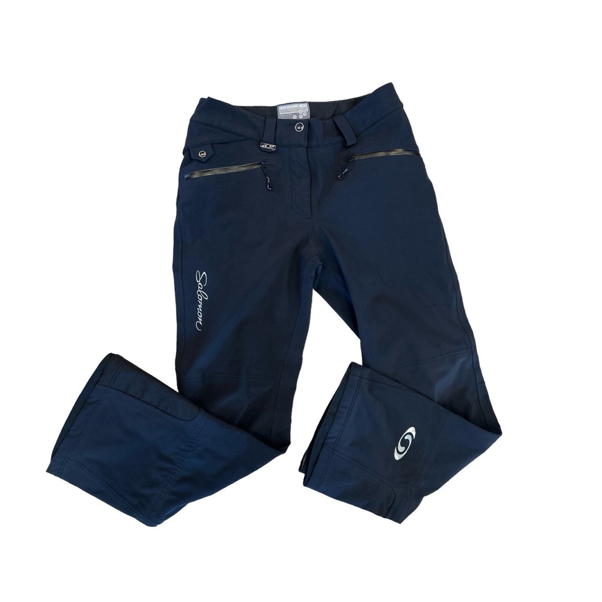 Womens Salomon Snowtrip Ski Snow Pants Black Winter Waterproof