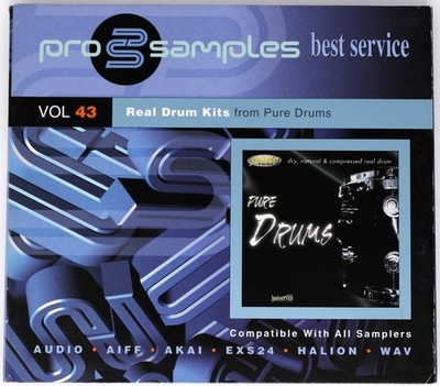Best Service Pro Samples 43 Real Drum Kits Sample/Sound Library/Sampling 2 CD