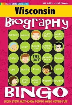Wisconsin Biography Bingo by Gallopade International Hardcover Book