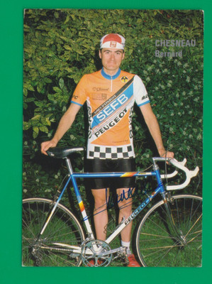 CYCLING cycling card BERNARD CHESNEAU team SEFB Peugeot signed