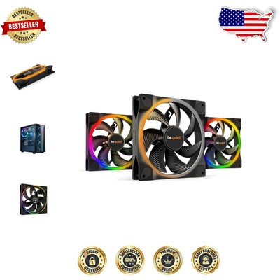 Light Wings 140mm PWM ARGB Fan 3-Pack - Silent, Copper, 1500 RPM