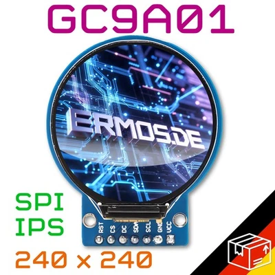 MARKENLOS 1.28" Zoll Rund TFT LCD Display SPI GC9A01 ESP32 RP2040 Arduino