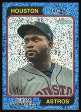 2023 Topps Heritage Yordan Alvarez #304 Chrome Blue Sparkle Refractor Astros