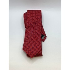 STUDIO-L Men's Red Printed Microfabric Tie SZ OS