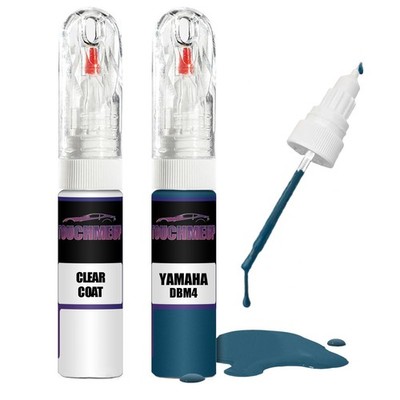 Lackstift für YAMAHA DULL BLUE MET DBM4 + Klarlack Pinsel Kratzer Fix Kit